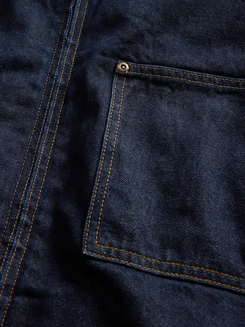 Denim Lined Zip Chore Jacket