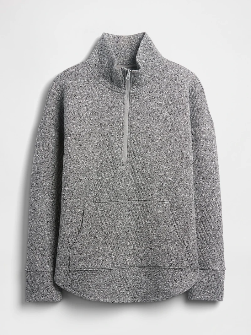 GapFit Quilted Jacquard Half-Zip Pullover