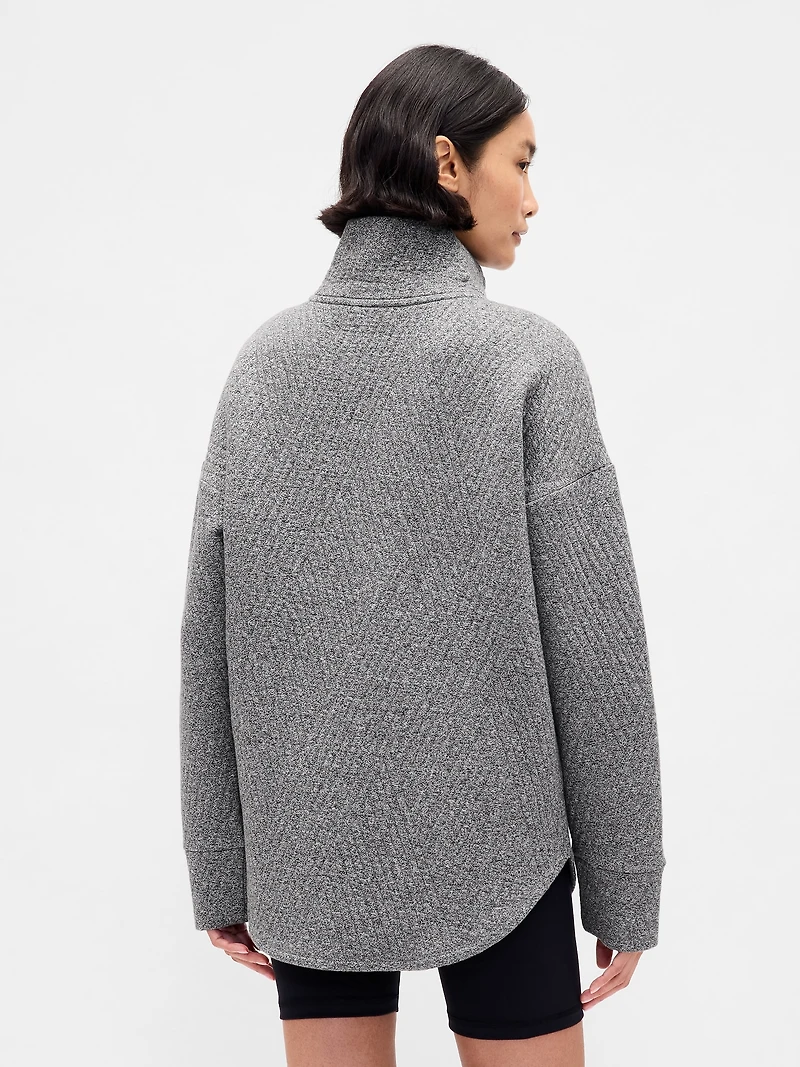 GapFit Quilted Jacquard Half-Zip Pullover