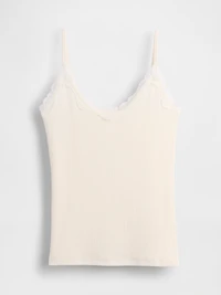 Lace-Trim Pointelle Cami