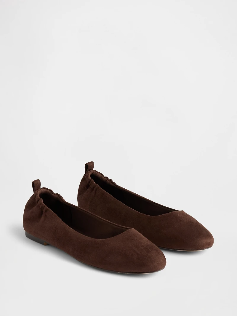Vegan Suede Ballet Flats