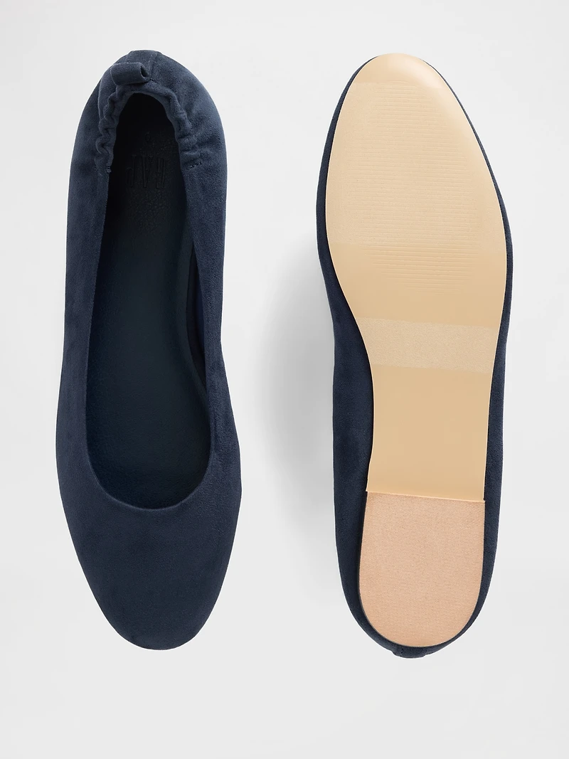 Vegan Suede Ballet Flats