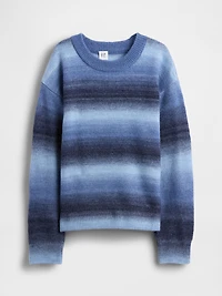 Kids Space-Dye Relaxed Crewneck Sweater
