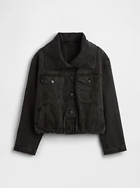 Denim Oversized Cocoon Jacket