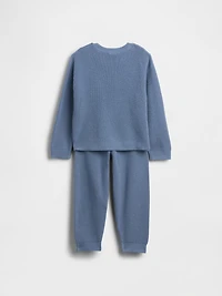 Baby & Toddler Waffle Sweater Outfit Set