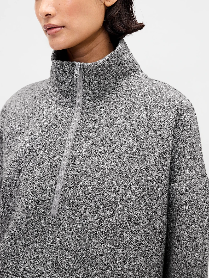 GapFit Quilted Jacquard Half-Zip Pullover