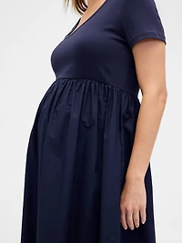 Maternity Mixed Media Maxi Dress