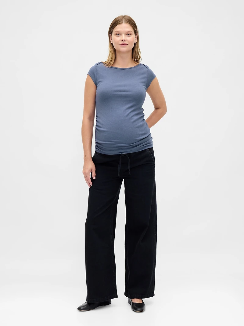 Maternity Modern Boatneck Top