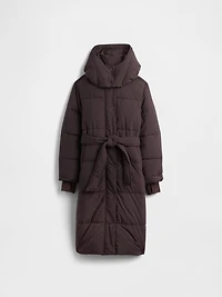 Belted Long Puffer Coat