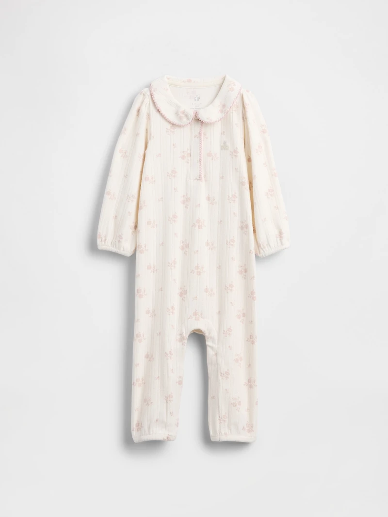 Une-pièce sans pieds en tricot pointelle soyeux pour Bébé