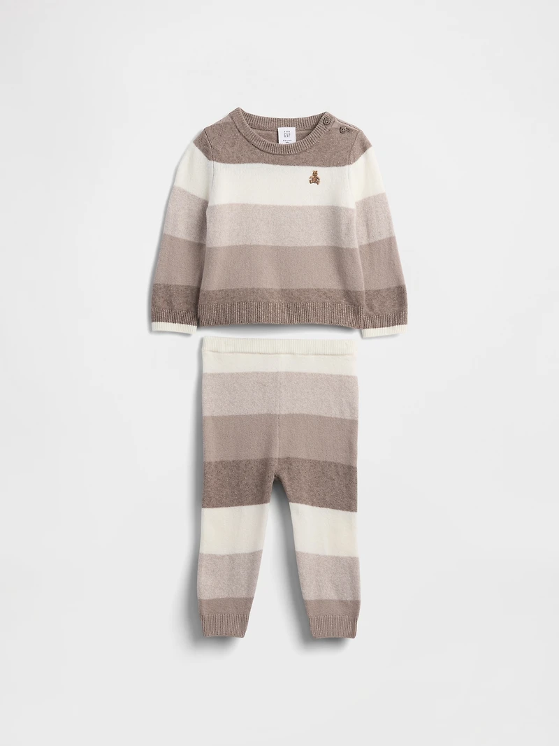Baby CashSoft Stripe Sweater Outfit Set