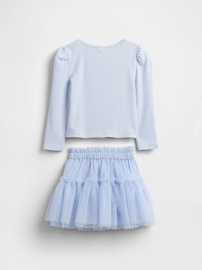 Baby & Toddler Rib Tulle Outfit Set