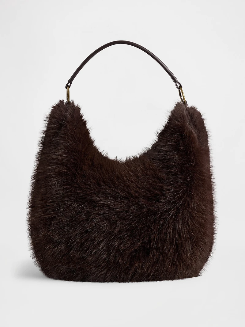 Faux Fur Slouchy Bag