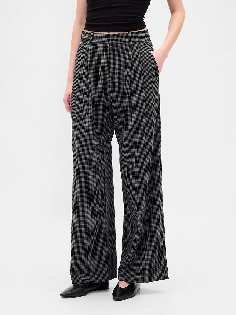 365 High Rise Brushed Twill Pleated Trousers