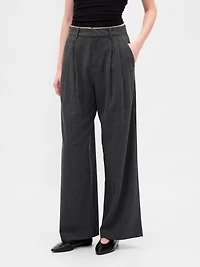 365 High Rise Brushed Twill Pleated Trousers