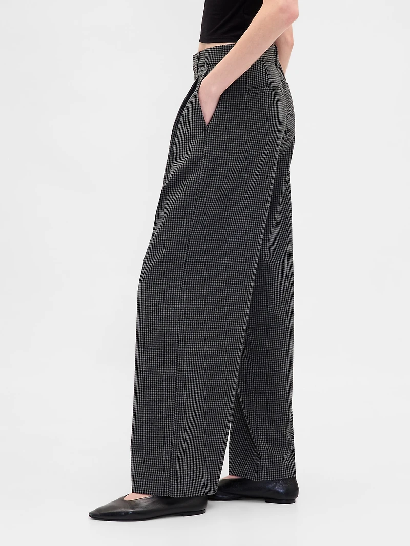 365 High Rise Brushed Twill Pleated Trousers