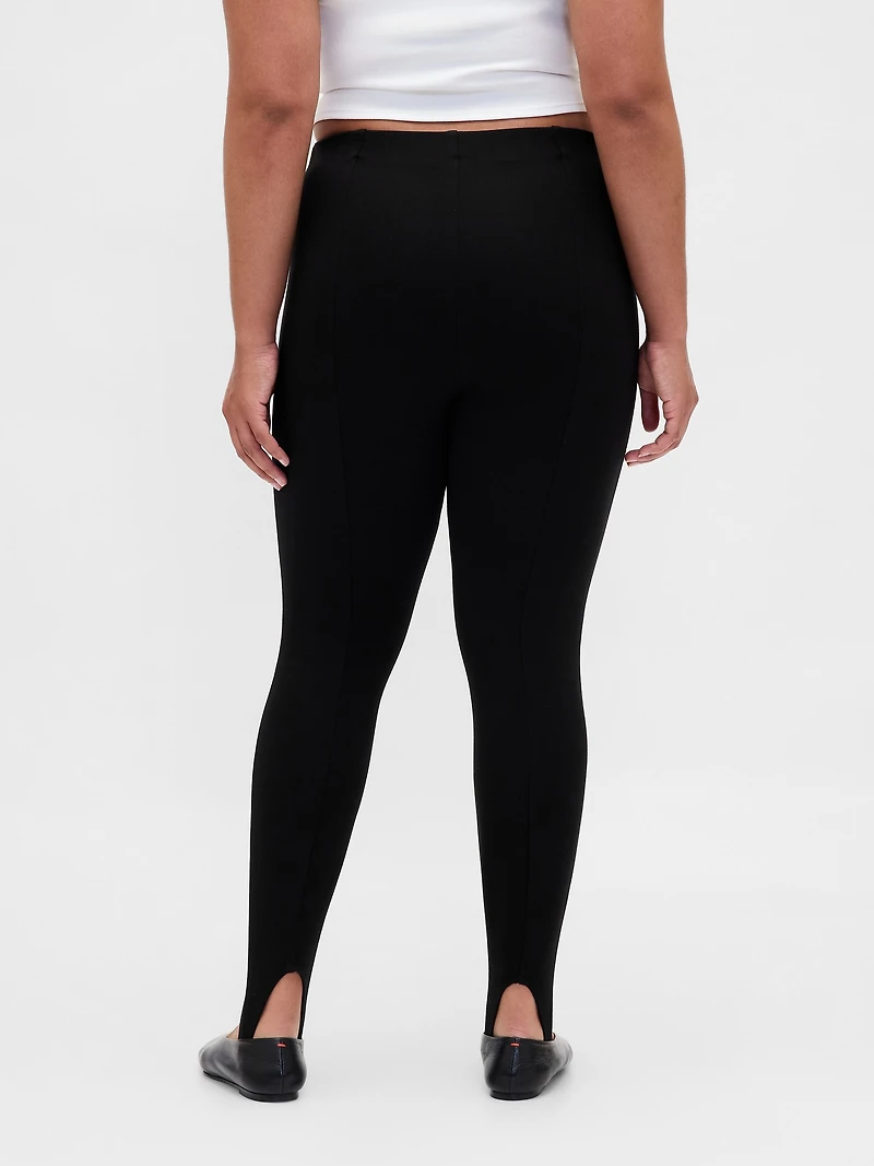 High Rise Ponte Stirrup Pants