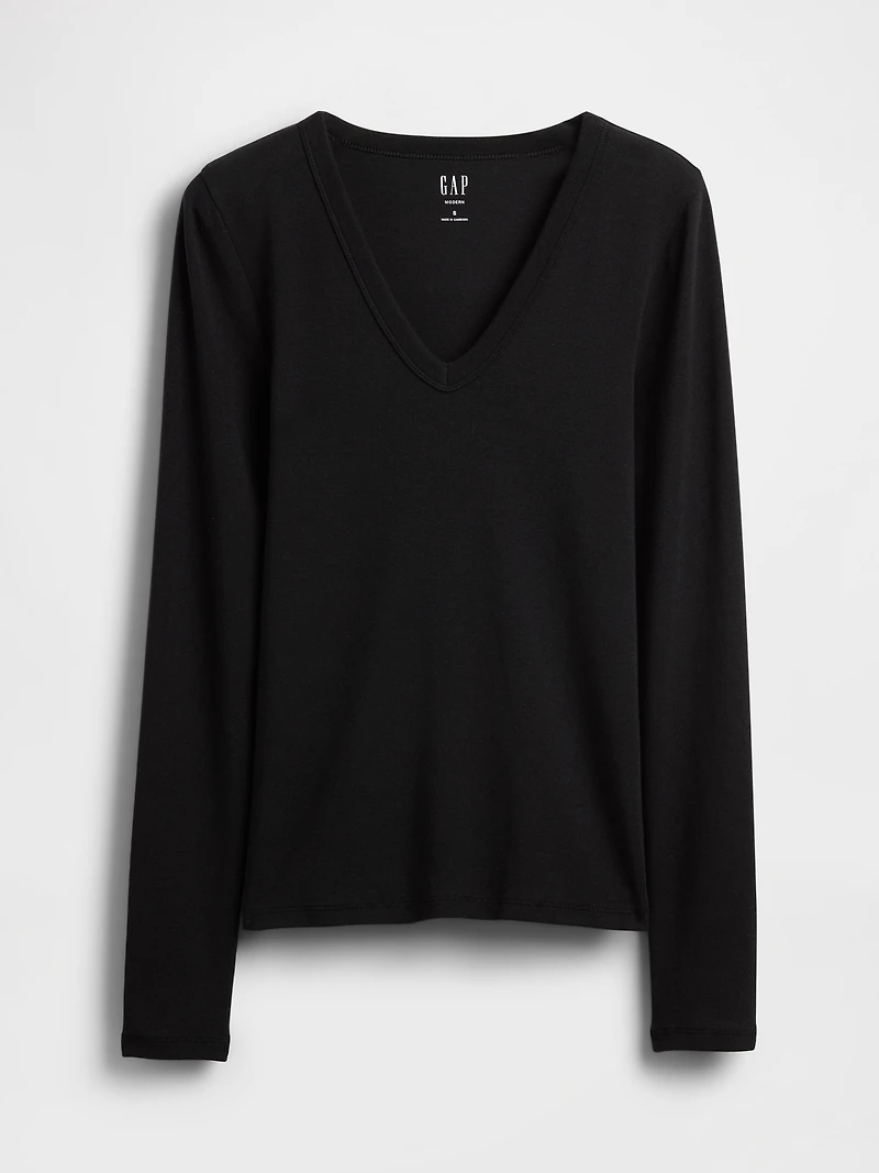Modern V-Neck Shrunken T-Shirt