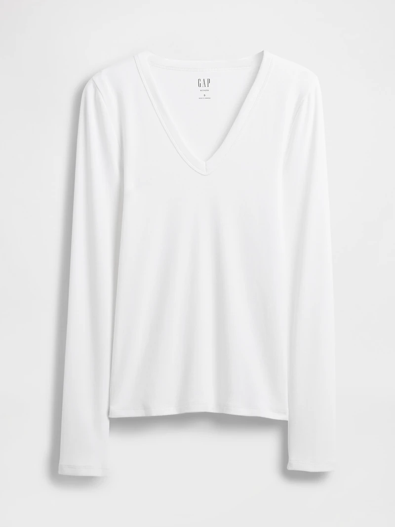 Modern V-Neck Shrunken T-Shirt
