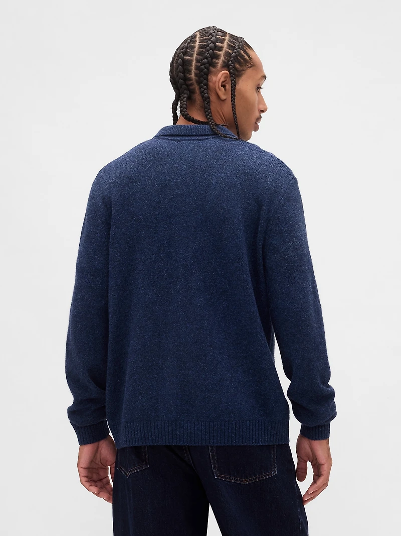 Merino Wool-Blend Cardigan Sweater