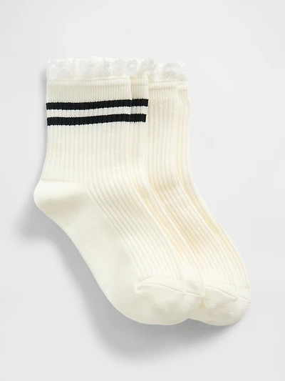 Kids Ruffle-Trim Crew Socks
