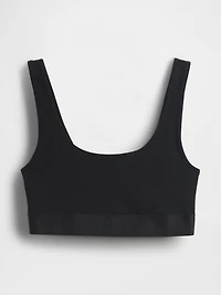 Organic Stretch Cotton Logo Bralette