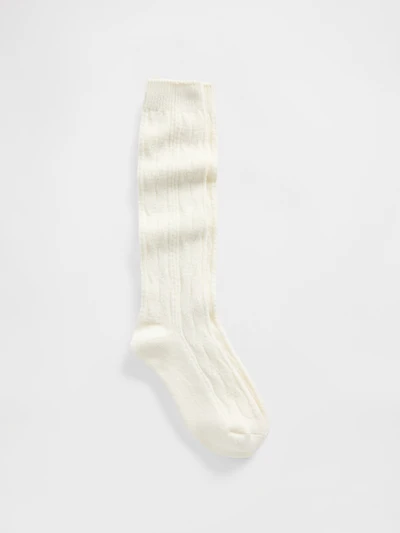 CashSoft Cable-Knit Knee-High Socks
