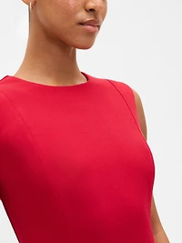 High-Neck Mini Shift Dress