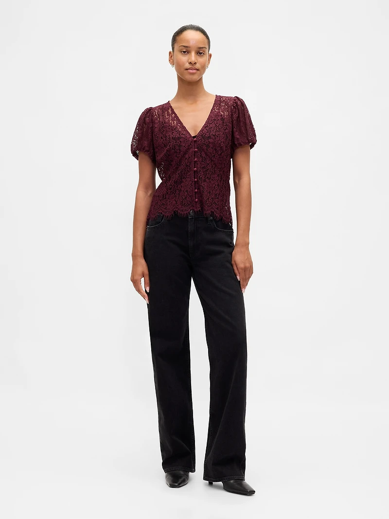 Lace V-Neck Top