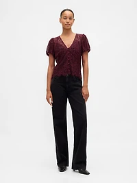 Lace V-Neck Top