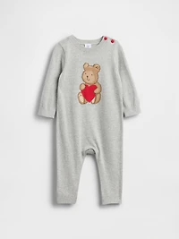 Baby Brannan Bear Heart Sweater One-Piece