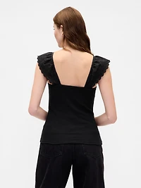 Modern Rib Flutter Tank Top