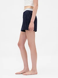 Poplin Logo PJ Boxer Shorts
