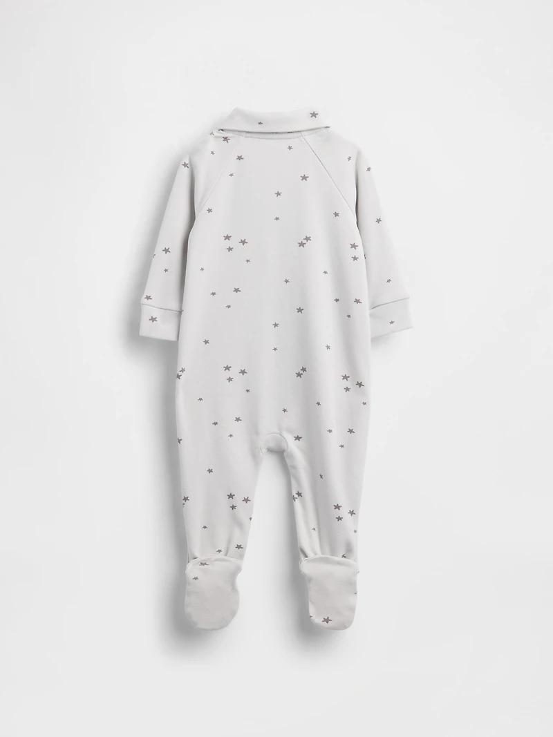 Baby Softspun Polo Shirt Footed One-Piece