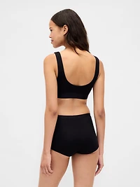 Organic Stretch Cotton Logo Bralette