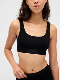 Organic Stretch Cotton Logo Bralette