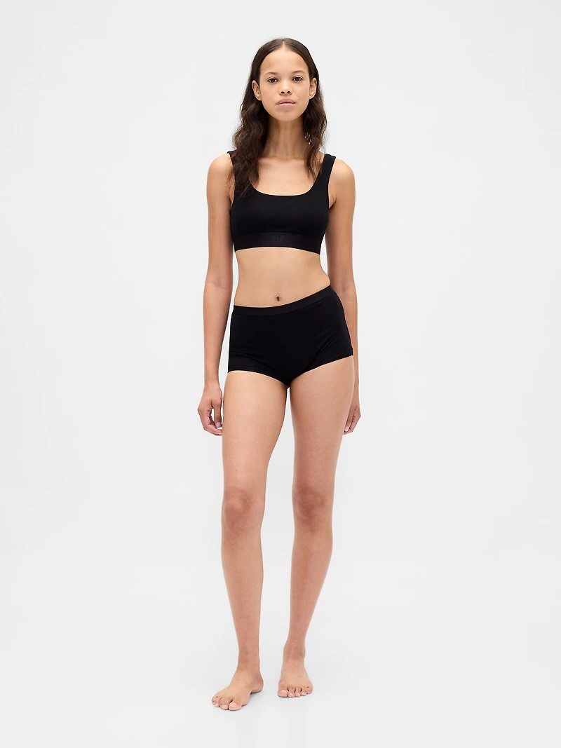 Organic Stretch Cotton High Rise Shorty