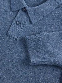 Merino Wool-Blend Polo Shirt Sweater