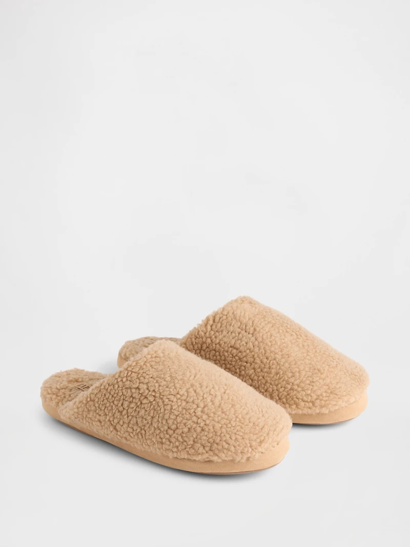 Pantoufles en sherpa