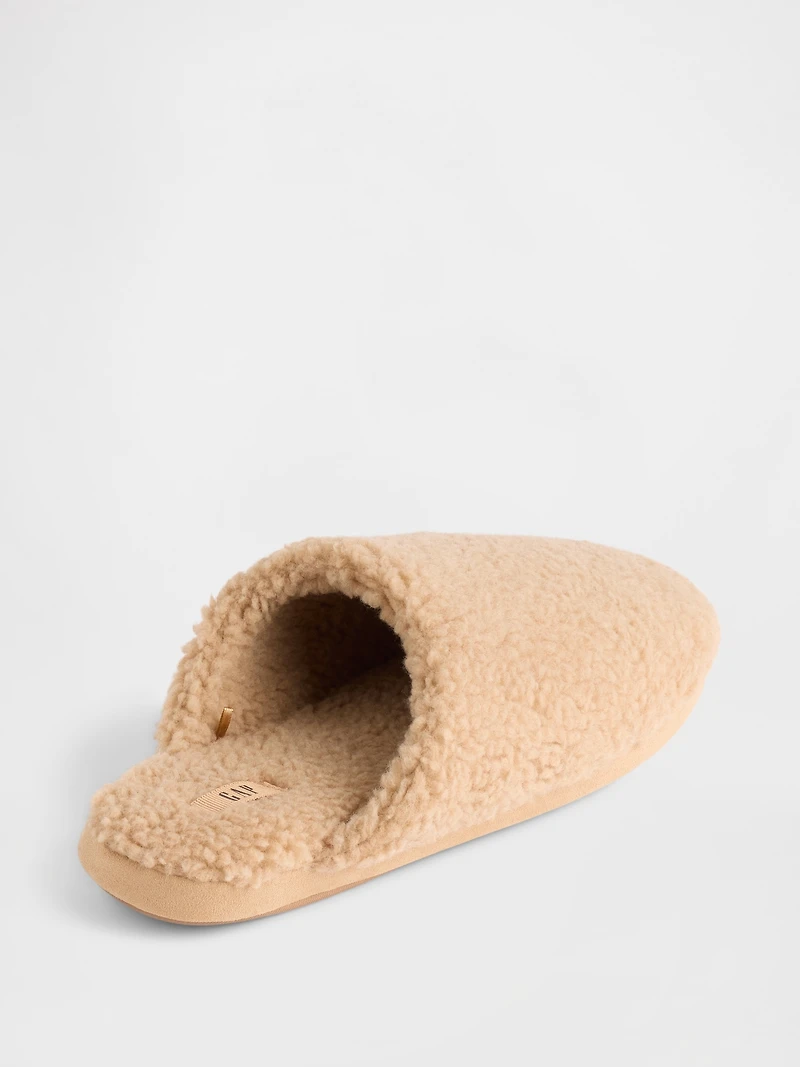 Pantoufles en sherpa