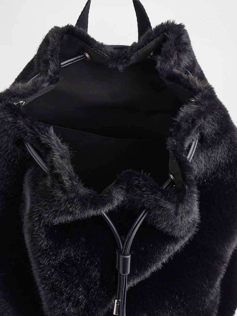 Kids Faux Fur Backpack