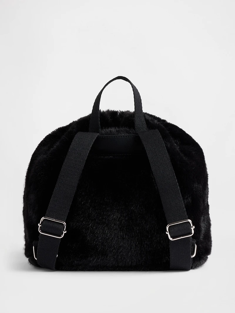 Kids Faux Fur Backpack