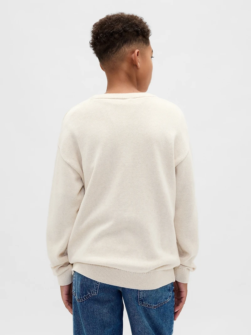 Kids Relaxed Crewneck Sweater