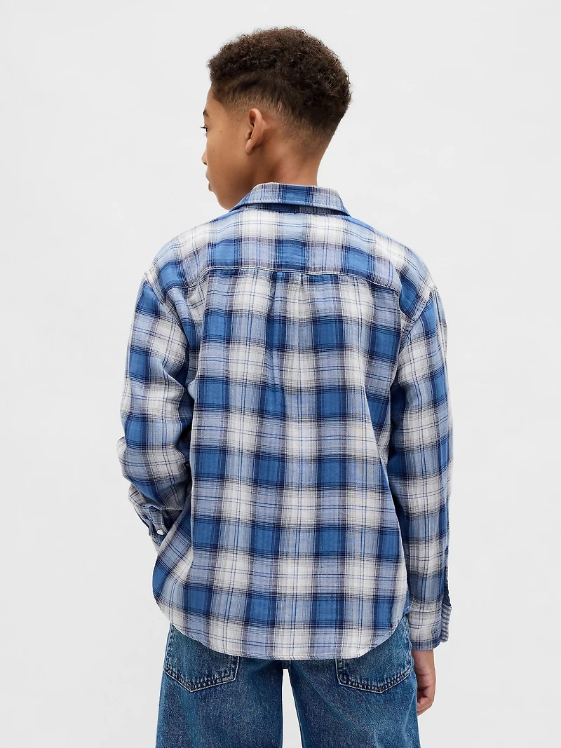 Kids Relaxed Plaid Shirt