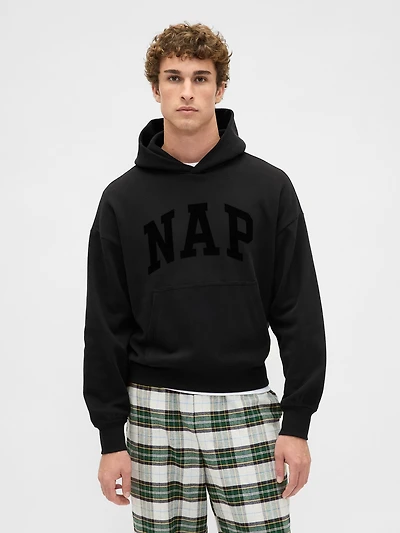 Chandail à capuchon épais et doux logo NAP VintageDoux