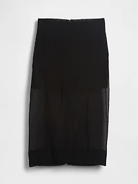 Sheer Organza Maxi Skirt