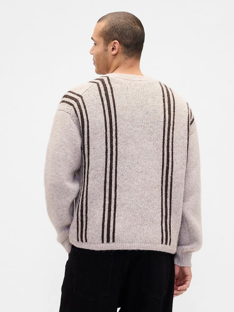 Fuzzy Relaxed Crop Cardigan Sweater