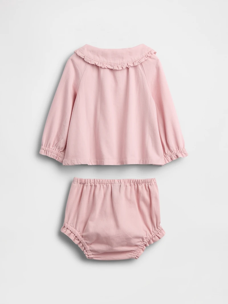 Baby Denim Bubble Outfit Set