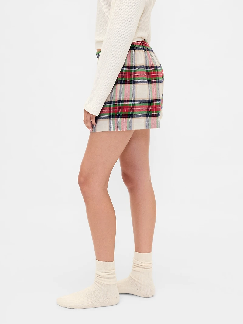 Logo Flannel Boxer Shorts