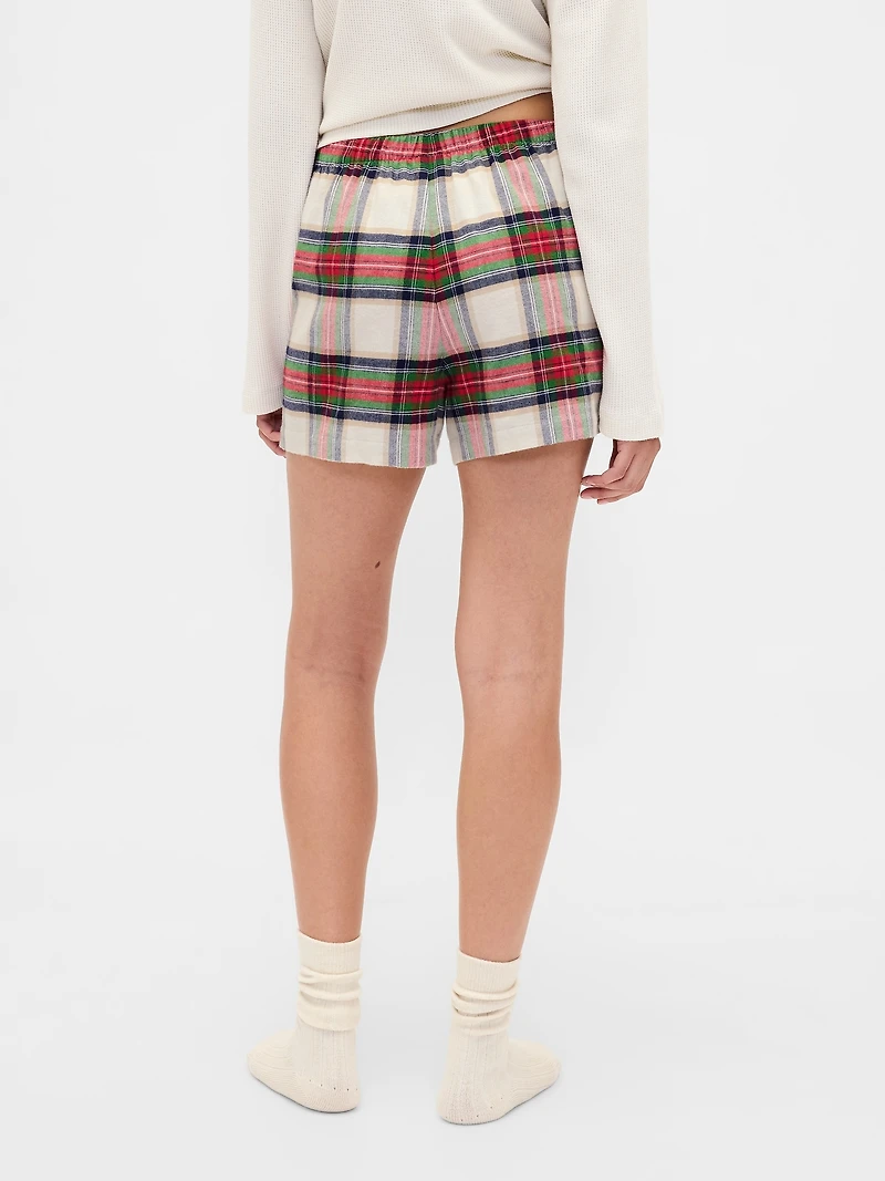 Logo Flannel Boxer Shorts